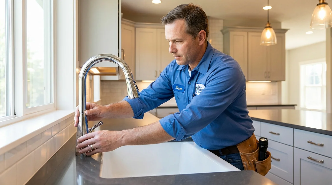 Kitchen faucet installation by Johns Plumbing LLC in Saint Charles